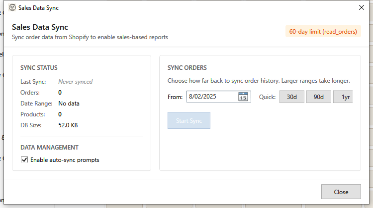Sales Data Sync